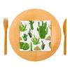 Restaurantware 13 Inch Paper Luncheon Napkins 500 Cactus Design Printed Napkins - 3-Ply Textured Edges White Paper Decorated Napkins Soft And Strong For Parties Or Catering Events view 2