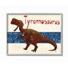The Kids Room by Stupell Tyrannosaurus Dinosaur Gray Framed Wall Art, 16x20, Multi-Color view 1