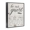 Stupell Industries Be Our Guest Poem Cursive Black Framed Wall Art, 24 x 30, Design by Artist Daphne Polselli view 3