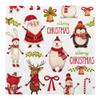 Restaurantware 13 Inch Paper Luncheon Napkins 500 Merry Christmas Design Printed Napkins - 3-Ply Textured Edges White Paper Decorated Napkins Soft And Strong For Parties Or Catering Events view 1
