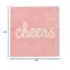 Restaurantware 13 Inch Paper Luncheon Napkins 500 Cheers Rope Design Printed Napkins - 3-Ply Textured Edges Pink Paper Decorated Napkins Soft And Strong For Parties Or Catering Events view 4