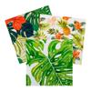 Restaurantware 13 Inch Paper Luncheon Napkins 500 Tropical Leaves Design Printed Napkins - 3-Ply Textured Edges White Paper Decorated Napkins Soft And Strong For Parties Or Catering Events view 2