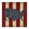 Stupell Industries United States Map Red White Blue Canvas Wall Art, 30 x 30, Design by Artist Jennifer Pugh view 1