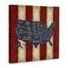 Stupell Industries United States Map Red White Blue Canvas Wall Art, 30 x 30, Design by Artist Jennifer Pugh view 3