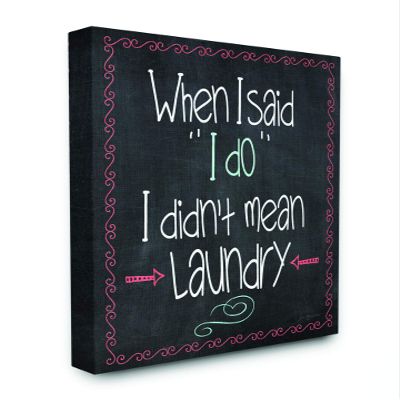 Stupell Industries I Do Laundry Chalkboard Bathroom Canvas Wall Art, Multi-Color
