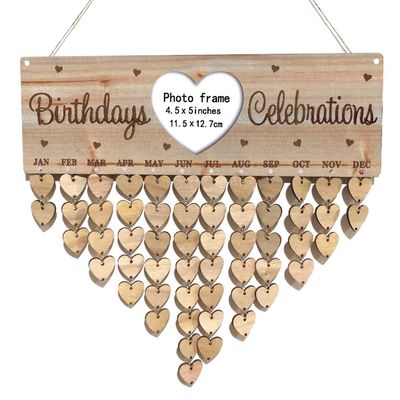 Family Birthday Plaque Calendarios De Adviento Calentador Calendars Birthday Reminder Bamboo Wooden