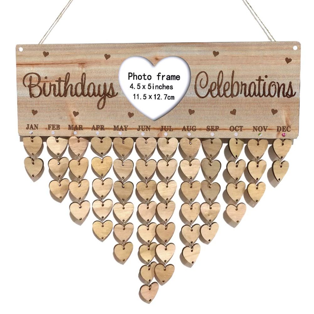 Family Birthday Plaque Calendarios De Adviento Calentador Calendars Birthday Reminder Bamboo Wooden