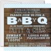 Backyard BBQ Baby Shower Invitations with Envelopes, Cook Out Baby Shower Invitations, Baby Q Baby Shower Invites (Pastel Blue/Wood) view 1