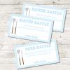 Backyard BBQ Baby Shower Invitations with Envelopes, Cook Out Baby Shower Invitations, Baby Q Baby Shower Invites (Pastel Blue/Wood) view 2