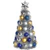Stunning Chrismukkah Metallic Bulb Tree - 11.75"x 6.25", 1 Count - Tinsel & Plastic, Dazzling Interfaith Holiday Decor view 1