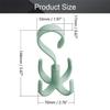 MroMax Hook Clips Buckle Rotatable 4 Hangers for Bag Tie Scarf Hat Belt Shoes ABS Nordic Green 10pcs view 2