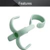 MroMax Hook Clips Buckle Rotatable 4 Hangers for Bag Tie Scarf Hat Belt Shoes ABS Nordic Green 10pcs view 3