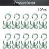 MroMax Hook Clips Buckle Rotatable 4 Hangers for Bag Tie Scarf Hat Belt Shoes ABS Nordic Green 10pcs view 4