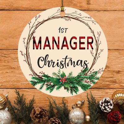 Manager Ornament Personalized New Job Christmas Ornament 2025 for Co-Worker 3"