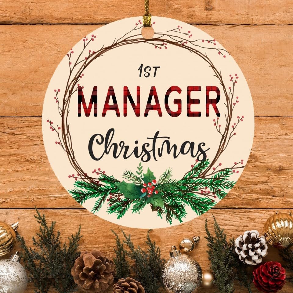 Manager Ornament Personalized New Job Christmas Ornament 2025 for Co-Worker 3"