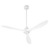 quorum lighting Marino - 3 Blade Ceiling Fan with Light Kit-12.25 Inches Tall and 54 Inches Wide-Studio White Finish view 4