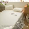 BISELINA French Linen Bed Skirt with Pleated Frills 22-Inch Tailored Drop Natural Flax Cotton Blend Dust Ruffle Soft Cozy Farmhouse Bedding (22" Full, White) view 3