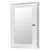 NewMultis Bathroom Cabinet Single Door Mirror Indoor Bathroom Wall Mounted Cabinet Shelf White view 4