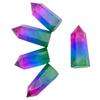 Rockcloud Rock Quarz Crystal Titanium Coated Healing Crystal Point Wand view 2