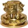 Aone India Decorative Brass Ashoka Stambh Emblem India Ashok Chakra Pillar Memento Sculpture Home Office Desk Artwork Showpiece (Large) view 2