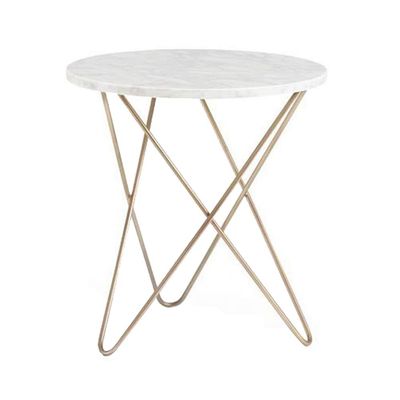 Tables WFF Metal Marble Side, Coffee Shop Small Round Coffee Bedside, Size Optional (Size : 606060cm)
