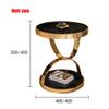 Tables WFF Living Room Sofa Side, Bedroom Mini, Bedside, Metal Frame, Marble Top - Gold (Size : 484850cm) view 3