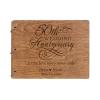 LifeSong Milestones Personalized 50th Wedding Anniversary Guest Book for Couple 50 Years of Marriage Celebration, Wooden Walnut Signature Registry Guest Book for Fiftieth Wedding (Walnut (Engraved))