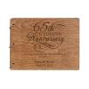 LifeSong Milestones Personalized 65th Wedding Anniversary Guest Book for Couple 65 Years of Marriage Celebration Wooden Walnut Signature Registry Guest Book for Sixty Fifth Wedding (Walnut (Engraved))