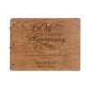 LifeSong Milestones Personalized 60th Wedding Anniversary Guest Book for Couple 60 Years of Marriage Celebration, Wooden Walnut Signature Registry Guest Book for Sixtieth Wedding (Walnut (Engraved))