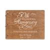 LifeSong Milestones Personalized 50th Wedding Anniversary Guest Book for Couple 50 Years of Marriage Celebration, Wooden Walnut Signature Registry Guest Book for Fiftieth Wedding (Walnut)