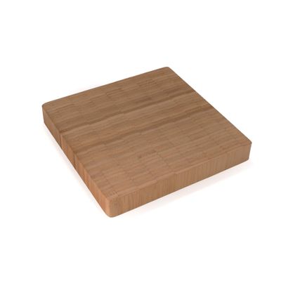 BambooMN Premium Bamboo End Grain Kitchen Cutting Board Flat - 7" x 7" x 1" - 3 Pieces