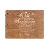 LifeSong Milestones Personalized 45th Wedding Anniversary Guest Book for Couple 45 Years of Marriage Celebration, Wooden Walnut Signature Registry Guest Book for Forty Fifth Wedding (Walnut)