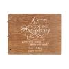 LifeSong Milestones Personalized 1st Wedding Anniversary Guest Book for Couple 1 Year of Marriage Celebration, Wooden Walnut Signature Registry Guest Book for First Wedding (Walnut) view 1