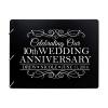 LifeSong Milestones Personalized 10th Wedding Anniversary Guest Book for Couple - Husband and Wife 10 Year of Marriage Celebration, Wooden Black Registry Guest Book for Tenth Wedding (Black) view 1