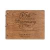 LifeSong Milestones Personalized 55th Wedding Anniversary Guest Book for Couple 55 Years of Marriage Celebration Wooden Walnut Signature Registry Guest Book for Fifty Fifth Wedding (Walnut (Engraved))