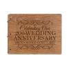LifeSong Milestones Personalized 20th Wedding Anniversary Guest Book for Couple - Husband and Wife 20 Year of Marriage Celebration, Wooden Walnut Signature Registry Guest Book (Walnut (Egvd)) view 1