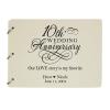 LifeSong Milestones Personalized 10th Wedding Anniversary Guest Book for Couple 10 Years of Marriage Celebration, Wooden Ivory Signature Registry Guest Book for Tenth Wedding (Ivory) view 1