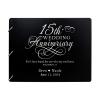 LifeSong Milestones Personalized 15th Wedding Anniversary Guest Book for Couple 15 Years of Marriage Celebration, Wooden Black Signature Registry Guest Book for Fifteenth Wedding (Black) view 1