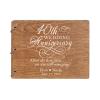 LifeSong Milestones Personalized 40th Wedding Anniversary Guest Book for Couple 40 Years of Marriage Celebration, Wooden Walnut Signature Registry Guest Book for Fortieth Wedding (Walnut)