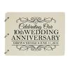 LifeSong Milestones Personalized 10th Wedding Anniversary Guest Book for Couple - Husband and Wife 10 Year of Marriage Celebration, Wooden Black Signature Registry Guest Book for Tenth Wedding (Ivory) view 1
