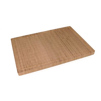BambooMN Premium Bamboo End Grain Kitchen Cutting Board with Juice Grooves - 16.9" x 11.75" x 1" - 3 Pieces