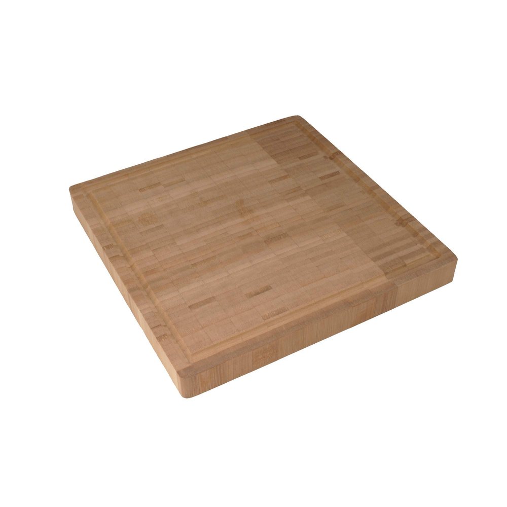 BambooMN Premium Bamboo End Grain Kitchen Cutting Board with Juice Grooves - 10" x 10" x 1" - 10 Pieces