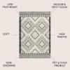 JONATHAN Y Amir Moroccan Beni Souk Cream/Black Indoor Area Rug, 8x10, Bohemian, Scandinavian, Easy-Cleaning for Living Room, Bedroom, Kitchen, Pet Friendly, Non-Shedding (MOH200A-8) view 2