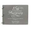 LifeSong Milestones Personalized 15th Wedding Anniversary Guest Book for Couple 15 Years of Marriage Celebration, Wooden Grey Signature Registry Guest Book for Fifteenth Wedding (Grey) view 1