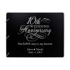 LifeSong Milestones Personalized 10th Wedding Anniversary Guest Book for Couple 10 Years of Marriage Celebration, Wooden Black Signature Registry Guest Book for Tenth Wedding (Black) view 1