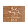 LifeSong Milestones Personalized 10th Wedding Anniversary Guest Book for Couple 10 Years of Marriage Celebration, Wooden Walnut Signature Registry Guest Book for Tenth Wedding (Walnut) view 1