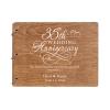 LifeSong Milestones Personalized 35th Wedding Anniversary Guest Book for Couple 35 Years of Marriage Celebration, Wooden Walnut Signature Registry Guest Book for Thirty Five Wedding (Walnut)