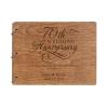 LifeSong Milestones Personalized 70th Wedding Anniversary Guest Book for Couple 70 Years of Marriage Celebration, Wooden Walnut Signature Registry Guest Book for Seventieth Wedding (Walnut (Engraved))