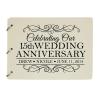 LifeSong Milestones Personalized 15th Wedding Anniversary Guest Book for Couple - Husband and Wife 15 Year of Marriage Celebration, Wooden Ivory Signature Registry Guest Book (Ivory) view 1