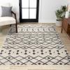 JONATHAN Y Aksil Moroccan Beni Souk Cream/Black Indoor Area Rug, 8x10, Bohemian, Scandinavian, Easy-Cleaning for Living Room, Bedroom, Kitchen, Pet Friendly, Non-Shedding (MOH208A-8) view 1